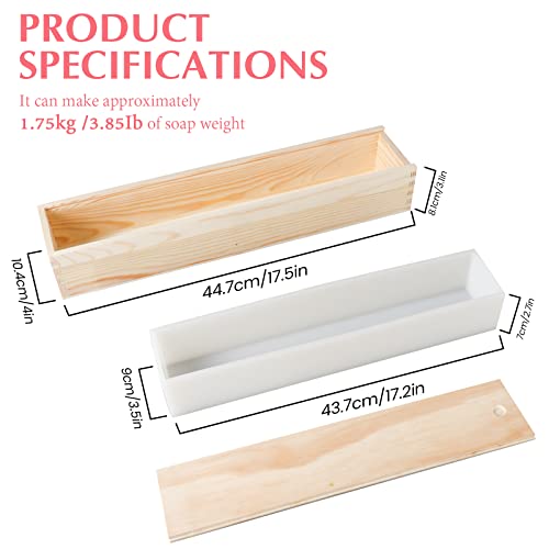 Large Rectangular Soap Mould Silicone Liner for 2.3 kg Wood Mold DIY Handmade Rectangle Loaf Moulds