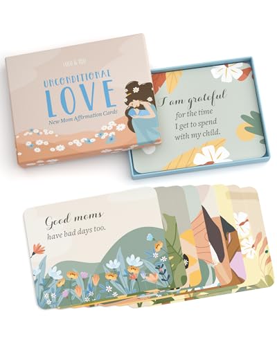 Lulu & You Tarjetas de afirmación con palabras de aliento y apoyo para las nuevas mamás, regalos posparto perfectos para mamá y nueva mamá, artículos esenciales para bienvenida a casa