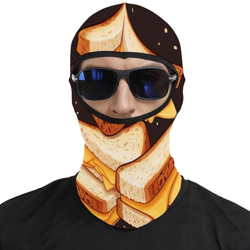 Mascarilla Pasamontañas para Hombre y Mujer con Estampado de Sandwich de Queso, Balaclava Térmica para Cara, Protección contra el Frío para Motocicleta y Deportes de Invierno miniatura 3