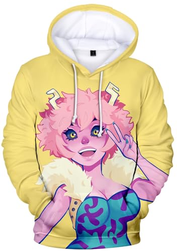 Xuminvty Mina Ashido Hoodie Unisex Himiko Toga Anime Hoodie Pullover Deku Sweater Tracksuit All Might Sweatshirts (US Alpha Medium Regular Regular Style 4)