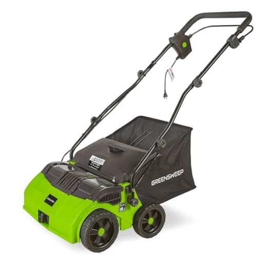 GreenSweep V2 - Artificial Grass Electric Sweeper Rake Vacuum 45L Collection Bag,5 Adjustable Heights, Foldable Handle & Extra Brush