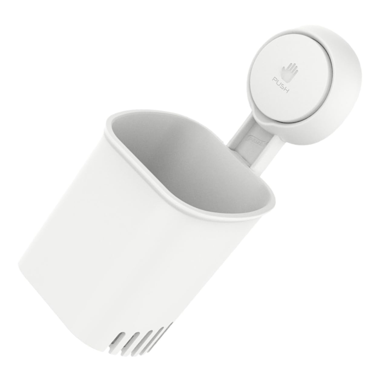 2 Pezzi Portaspazzolino da con Ventosa Design Organizer per Spazzolini Dentifricio e Accessori da Bagno Adatto per Spazzolini Ed Elettrici Bianco