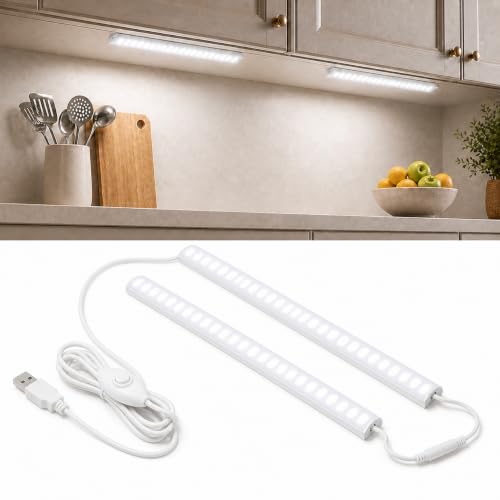 10 Laptop Setup Essentials 23 ELEPHANTBOAT® Under Cabinet USB Dual LED Light Bar 6000K Dimmable...