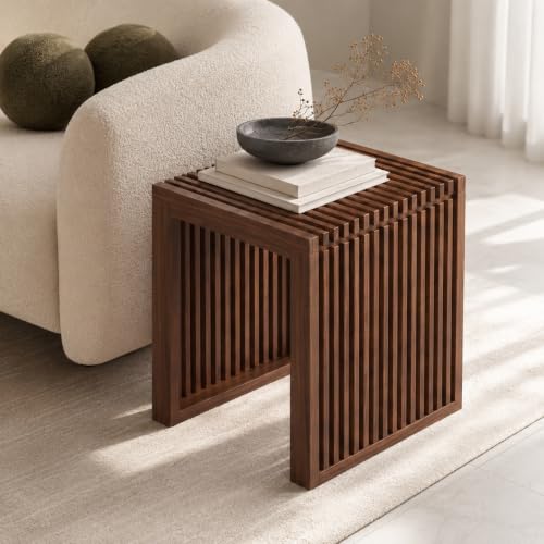 Image of APRTAT Bamboo Dining Bench 17-Inch Indoor Wood Shoe Rack Bench for Entryway