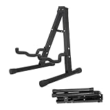 Farcaya Guitar Stand Floor Foldable A Frame Metal Guitar Stand Holder Universal for Acoustic Classic