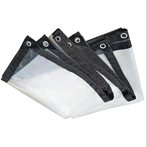 QI-CHE-YI Rainproof Cloth Waterproof Sunscreen Tarpaulin Outdoor Shade Canopy Cloth Rain Cloth Truck Canvas Oil Cloth Tarpaulin Transparent,1x1m