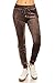 ALWAYS Women's Velvet Velour Joggers - Solid Basic Premium Soft Stretch Warm Winter Sweatpants Pants Brown M