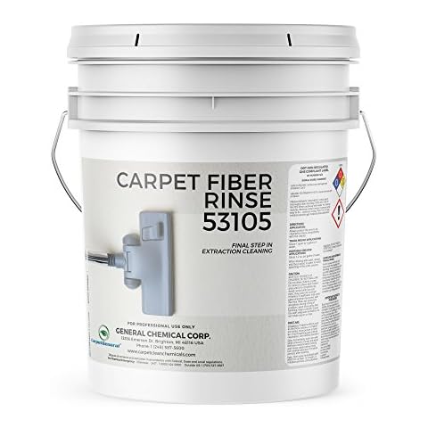 CarpetGeneral- Carpet Fiber Rinse & Odor Neutralizer Solution 53105|Prevent Browning, Bleeding & Odors with Top Carpet Cleaner Liquid|Carpet Fiber Rinse Professional Residue Attracting Agent -5 Gallon Cover
