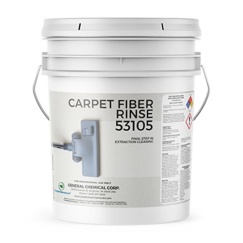 CarpetGeneral- Carpet Fiber Rinse & Odor Neutralizer Solution 53105|Prevent Browning, Bleeding & Odors with Top Carpet Cleaner Liquid|Carpet Fiber Rinse Professional Residue Attracting Agent -5 Gallon
