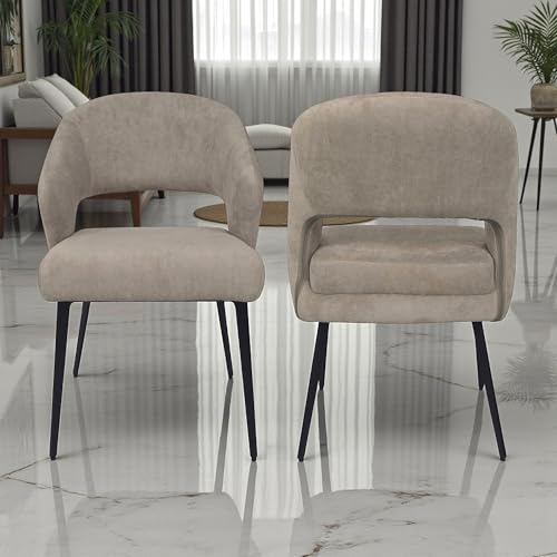 Image of The Attic Elite Aura 6 Seater Dining Set,Beige,Titanium, Rose Gold & Cream,160Cms