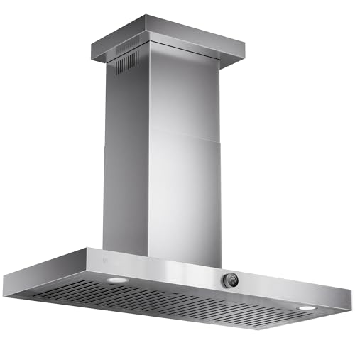 Image of VIKIO HOME 42 Inch Wall Mount Range Hood with 1200 CFM, 3-in-1 Button Control Ducted /Ductless Exhaust Hood Low Noise Stainless Steel Kitchen Stove Vent Hood with Two 2000K LED Lights