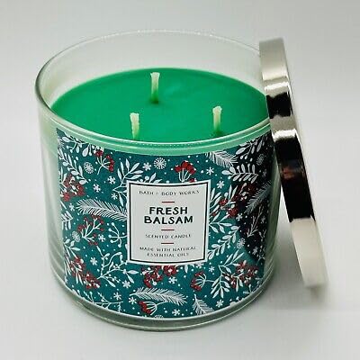 Bath and Body Works Fresh Balsam 3-Wick Candle 14.5 Ounce