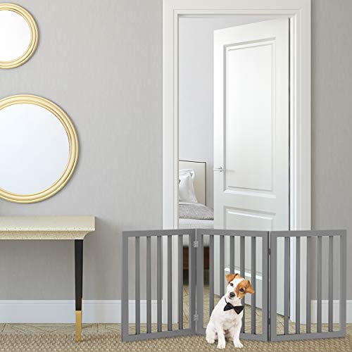 PETMAKER Freestanding Pet Gate 4 Panel Cream