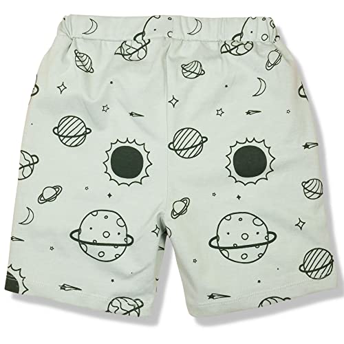 Image of Be Awara Kids Printed Half Sleeves T-shirt & Shorts Clothing Sets, 100% Cotton Soft Unisex Cord Set, Comfortable Wear for Kids With Cool Prints, Everyday Casual Wear for Boys & Girls