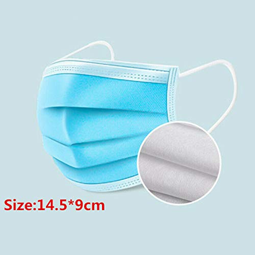 MEISI Protetor facial infantil para boca, 3 camadas de cobertura de filtro de poeira não tecida, 50