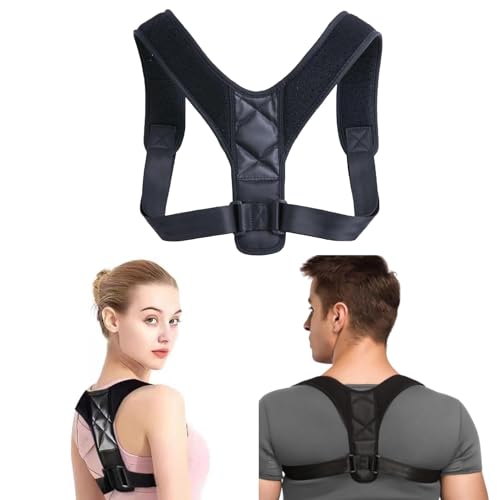 Posture Corrector for Men and Women, Support for a Straighter Back, Alleviating Hunchback and Relieving Back Pain, Enhancing Posture and Spinal Alignment (LARGE)