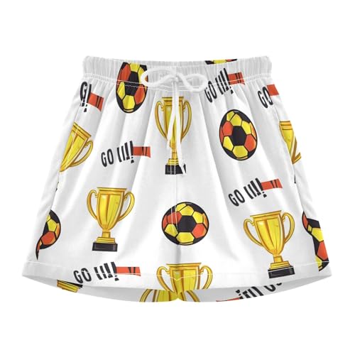 Bolaz Toddler Boys Swimwear Swim Trunks with Compression Liner 4T Football Go