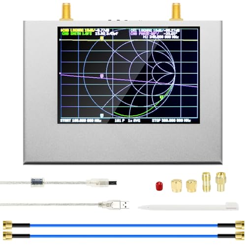 Image of Upgraded AURSINC NanoVNA V2 PLUS4 Vector Network Analyzer, 4 inch Touchscreen, 50kHz-4.4GHz HF VHF UHF Antenna Analyzer Measuring S Parameters, SWR, Phase, Delay, Smith Chart with 3200mAh Battery
