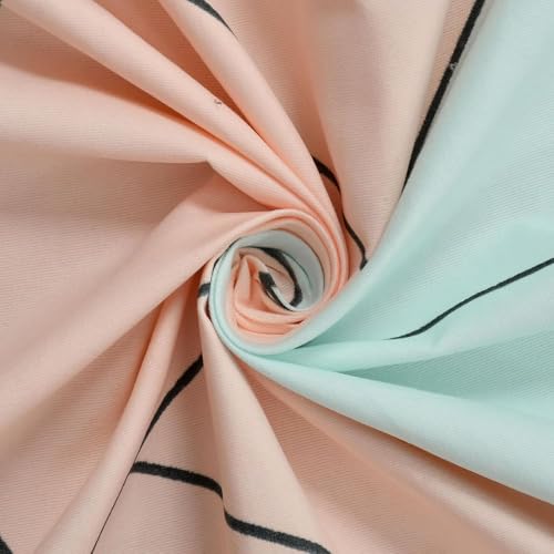 Image of 300 TC Cotton Feel Glace Cotton Elastic Fitted Bedsheet for King Size Double Bed | Fits up to 8 Inch Mattress | Printed Bedsheet with 2 Pillow Covers (Pastel Green, Double Size - 72 inchx72 inch)
