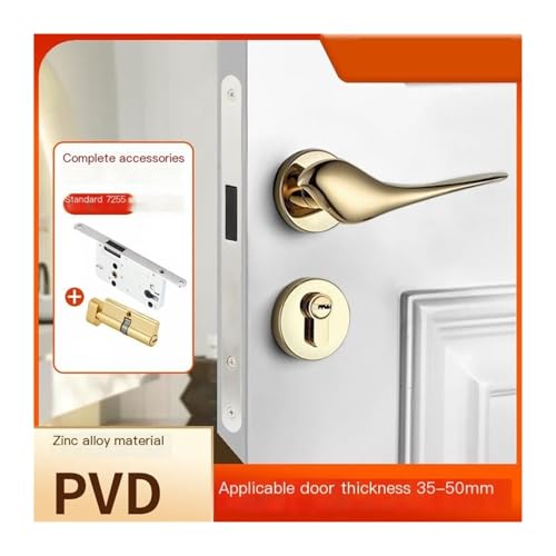 Kit complet de poignée magnétique Split Lock en finition PVD Or haut de gamme - 3