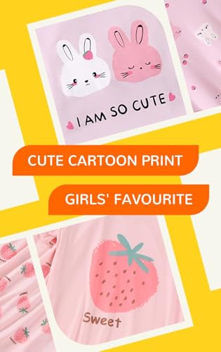 Girls' Summer Dress,Toddler Soft Breathable Dresses 3-12Years4