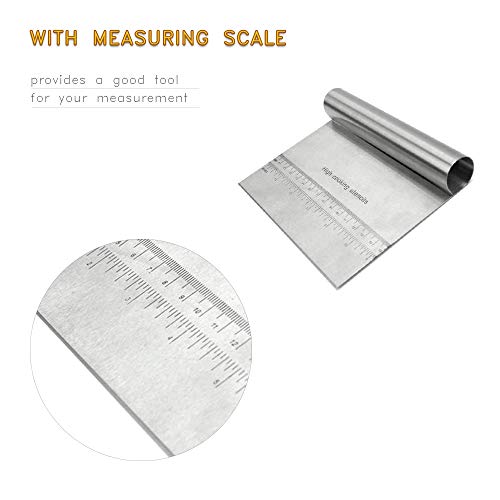 Honorall Raspador de massa Chopper Cortador de Pizza de Aço Inoxidável Cortador de Pizza com Escala