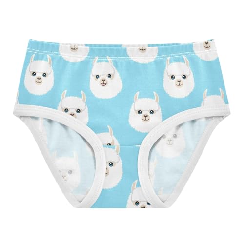 Joisal Fancy Girls Underwear Toddlers 2t Cotton Panties Little Girl Cute White Alpacas Light Blue Kids Briefs Undies