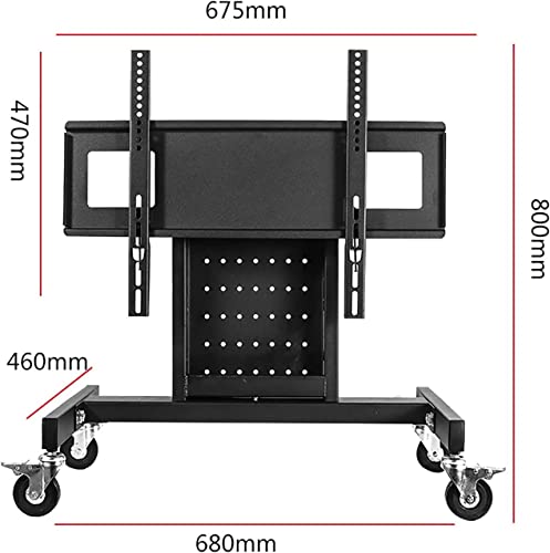 Carro móvil para TV, soporte rodante universal con freno miniatura 2