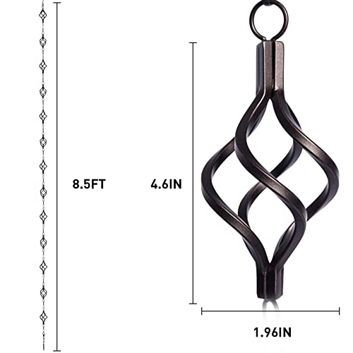 Aseneat Rain Chain Bird Cage Set 8.5Ft thumb #1