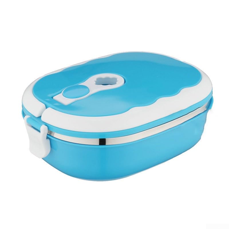 FUBESK Thermal Lunch Box Leakproof Food Storage Containers, Box for Food Thermal - Insulated Lunch Containers(Blue)