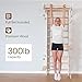 WEDANTA Wooden Swedish Ladder Wall Set – Kids Stall Bars for Exercise – Kids Swedish Gymnastic Wall Gym – Wood Stall Bar Gymnastics Playground – Best Gym for All Family - Kinder-2