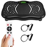 Signstek Vibration Plate Exercise Machine, Vibration Plate 119 Adjustable Speed for Lymphatic Drainage, Vibration Platform with LED Screen for Weight Loss, 330 Lbs Capacity