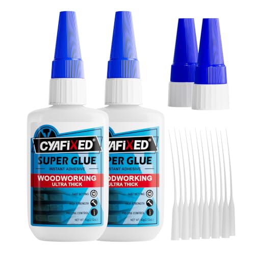 Gap Fill Wood Super Glue 4 oz, Heavy Duty Thick CA Glue for Woodworking