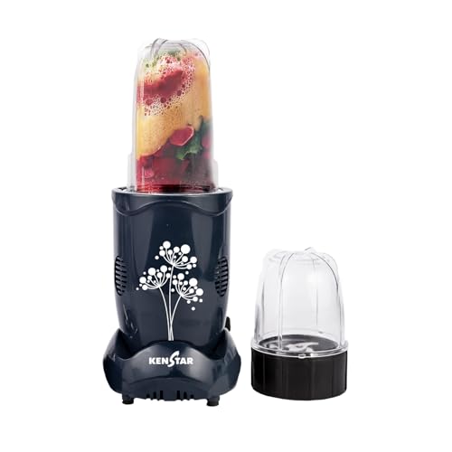 Image of Kenstar Nutrino Mixer Grinder Blender | 2 Jar 350W | High Power Motor Juicer | Blender and Mixer | Durable ABS Body | Blue & Black