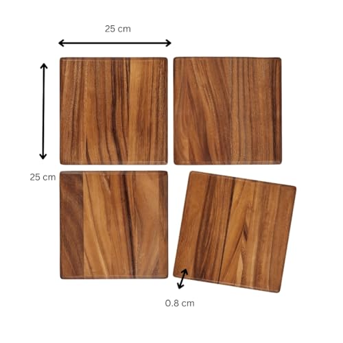 Sets de table en bois d'acacia Tala de haute qualité pour la présentation