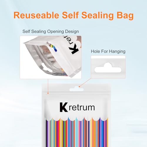 Kretrum 22 Colors 3D Doodler Pen Refills for 3Doodler Start+ 3D Pen Low Print Temperature 2.5mm PCL Filament Only for 3Doodler Start 3D Pen Each Color 15.2cm x 5 pcs Total 110 pcs - Image 4