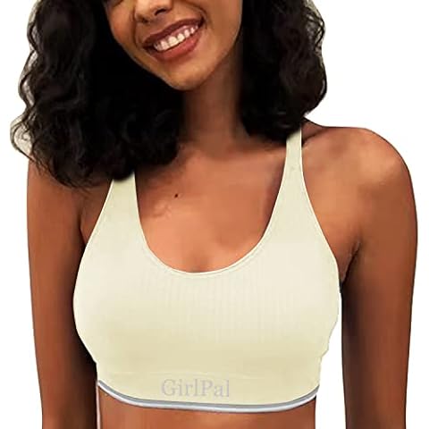 Girlpal Mujer Sujetador Deportivo Rib Seamless Brassière Cover