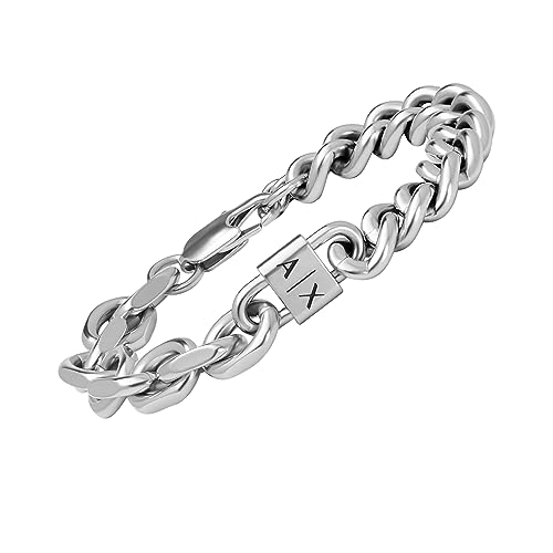 Image of A|X Armani Exchange Stainless Steel Chain Bracelet for Men