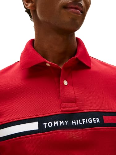 Tommy Hilfiger Men's Short Sleeve Casual Polo Shirts in Regular Fit with Chest Logo Designs2