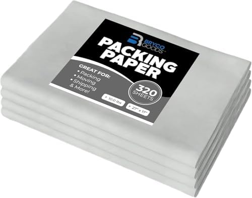 Bryco Goods 320 Sheets - 27” x 17”, 10lbs - Newsprint Packing Pap...