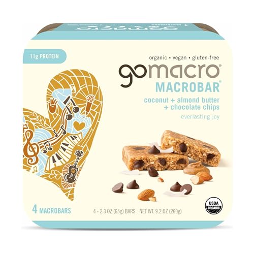 Image of Gomacro, Bar Coconut Almond Butter Chocolate Chip Organic 4 Count, 9.2 Ounce