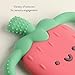 Itzy Ritzy Strawberry-Shaped Baby Teether with Handles; Silicone Teether for Babies with Easy-Grab Handles and Textured, Teethable Surfaces - Baby Teething Toy for 3 Months & Up (Strawberry)
