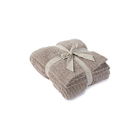 Barefoot Dreams CozyChic Ribbed Throw Blanket (Almond) (Sand) Cover