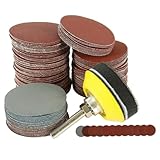 VILLFUL 100 Stück Selbstklebende Runde Schleifpapier scheiben Langlebige Flockige Körnung für Metall Holz und Möbel Praktische Schleifpapiere für Vielseitige Anwendungen