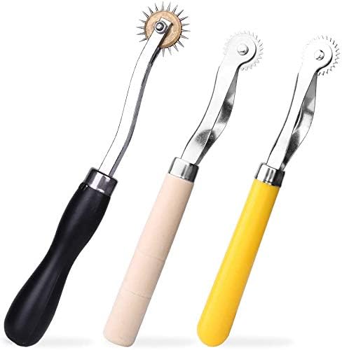 Dzxin Tracing Wheel, 3 Pcs Tracing Wheel Sewing Tool, Needle Point Tracing Wheel, Stitching Wheel Tool for Dressmaking Cross Stitch Sewing Leather Paper Craft Tools