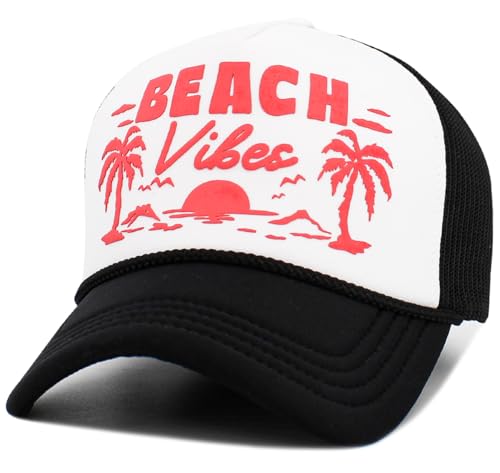 Image of Vacation Beach Camping Womens Baseball Cap Distressed Vintage Unconstructed Embroidered Patch Hat