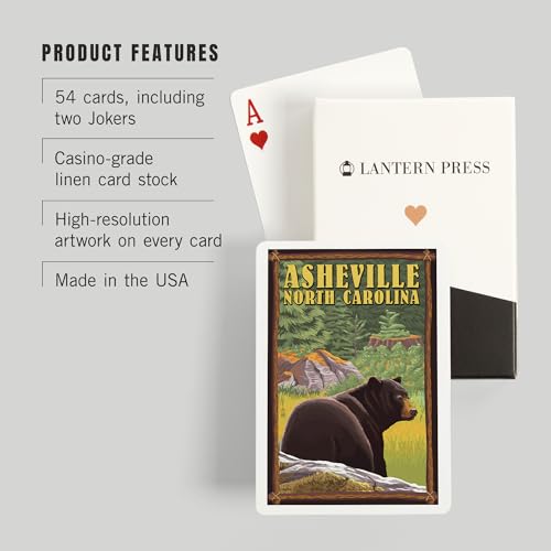 Baraja de cartas Poker 52 piezas Black Bear Asheville miniatura 3