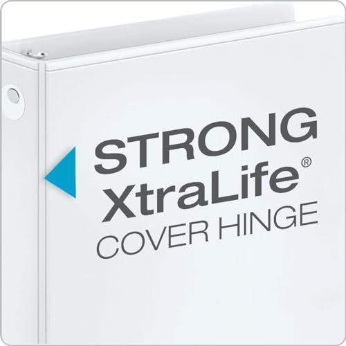 cardinal economy 3 ring binder 2 inch presentation view white holds 475 sheets nonstick pvc free 4 pack of binders 79520