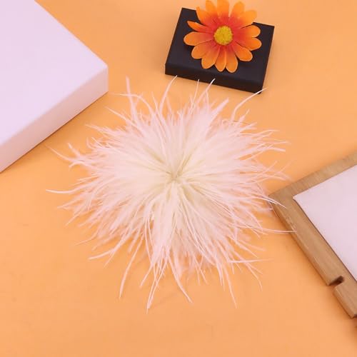 Image of CSIYANJRY99 Dainty Feather & Rose Flower Large Brooch Lapel Pins Delicate Elegant Handmade Flower Brooches Pin Classic for Wedding Party Dance Banquet for Women Dress Suit Ceremony Clothes Accessories Jewelry Valentine's Day Gifts