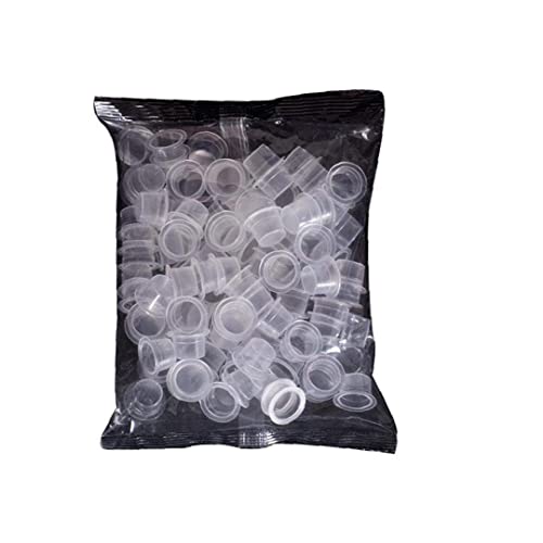 LAVALINK 100pcs Coupes Ink Tattoo Tailles Tattoo Encre Caps Coupes d'encre Tatouer Container Tattoo Pigment Caps pour Encre De Tatouage Tattoo Suppliesmedium Cover